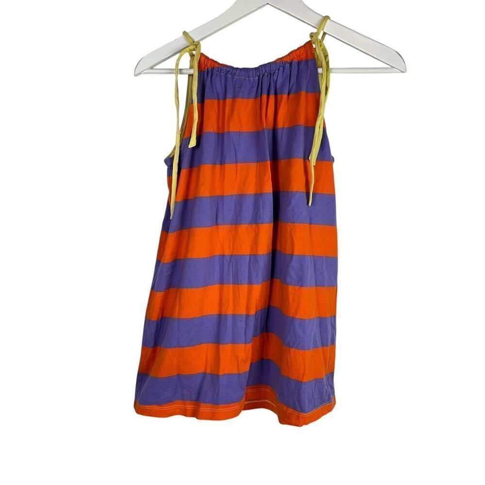 Hanna Andersson Striped Pillowcase Top size 12 Orange Purple